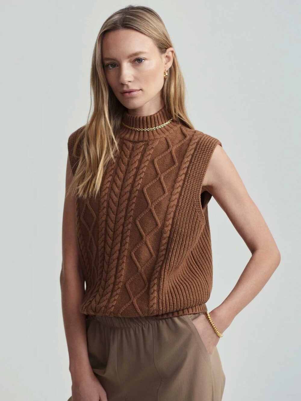 Varley Joliette Roll-Neck Sweater Vest